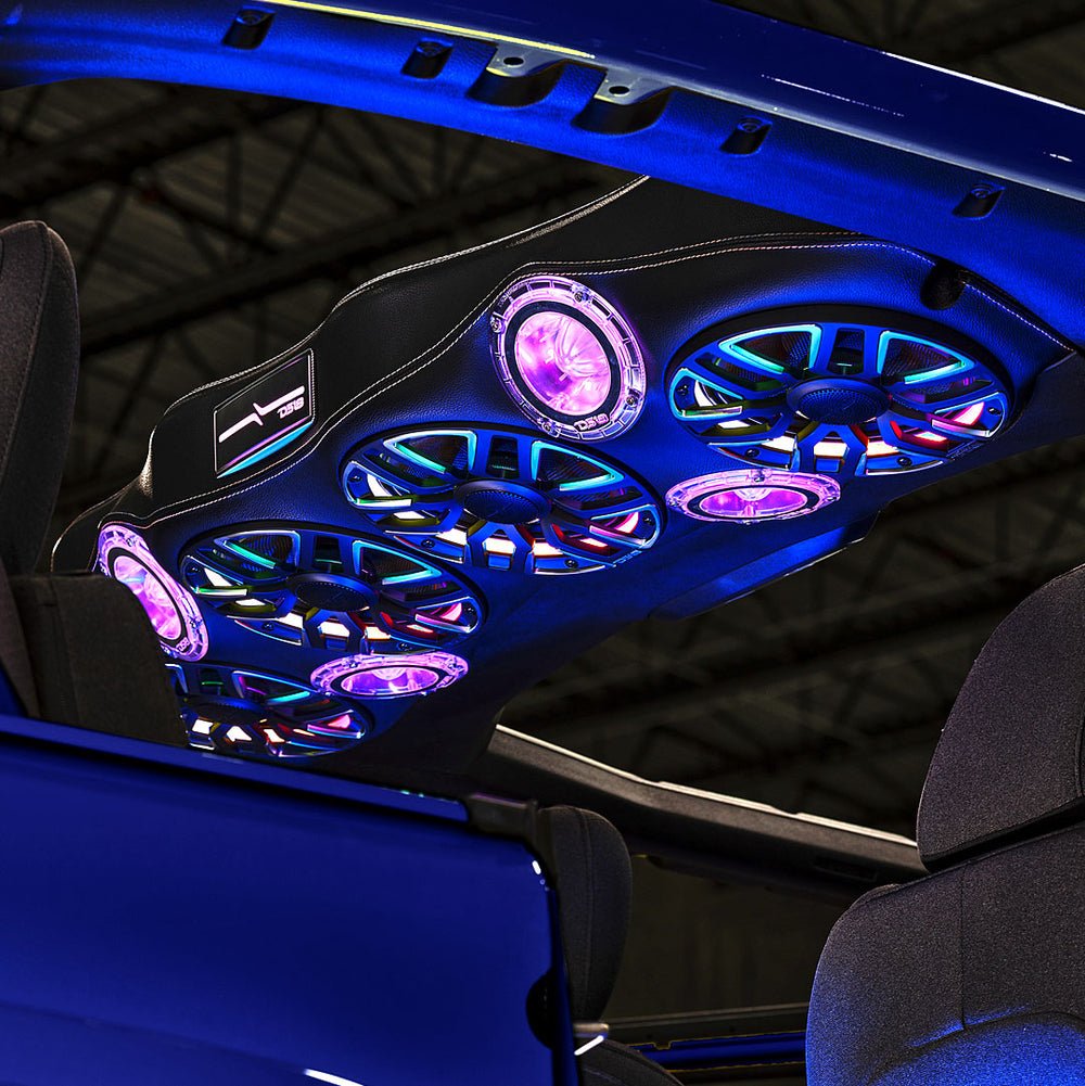 DS18 Loaded Jeep JL/JLU/JT Sound Bar – 4x 8” Speakers, 4x PRO-TW4LD Tweeters & LED Lighting