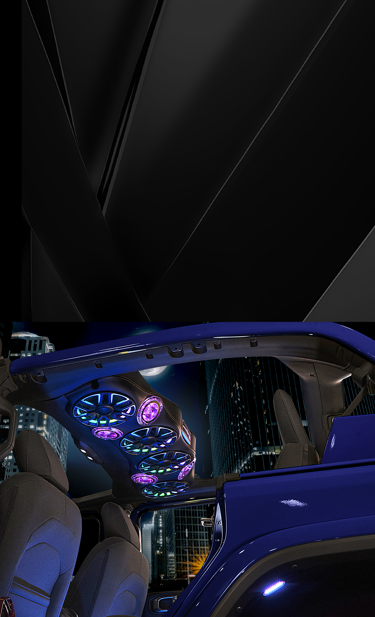 DS18 Loaded Jeep JL/JLU/JT Sound Bar – 4x 8” Speakers, 4x PRO-TW4LD Tweeters & LED Lighting - Image 2