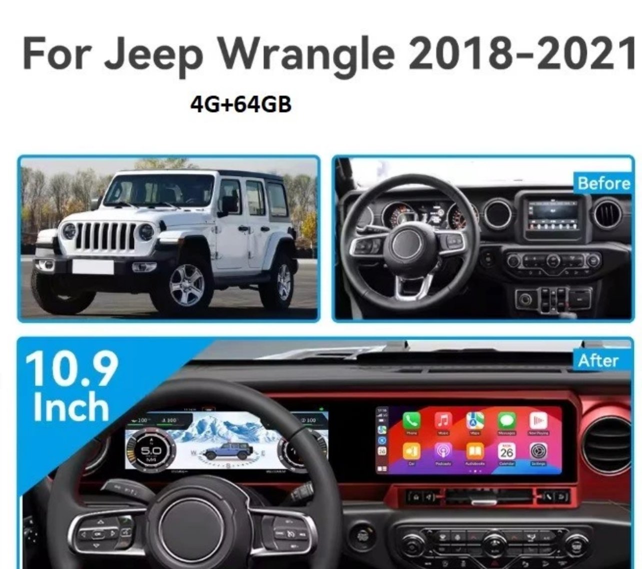 Jeep Wrangler JL / Gladiator Dual-Screen Radio Upgrade - Image 2