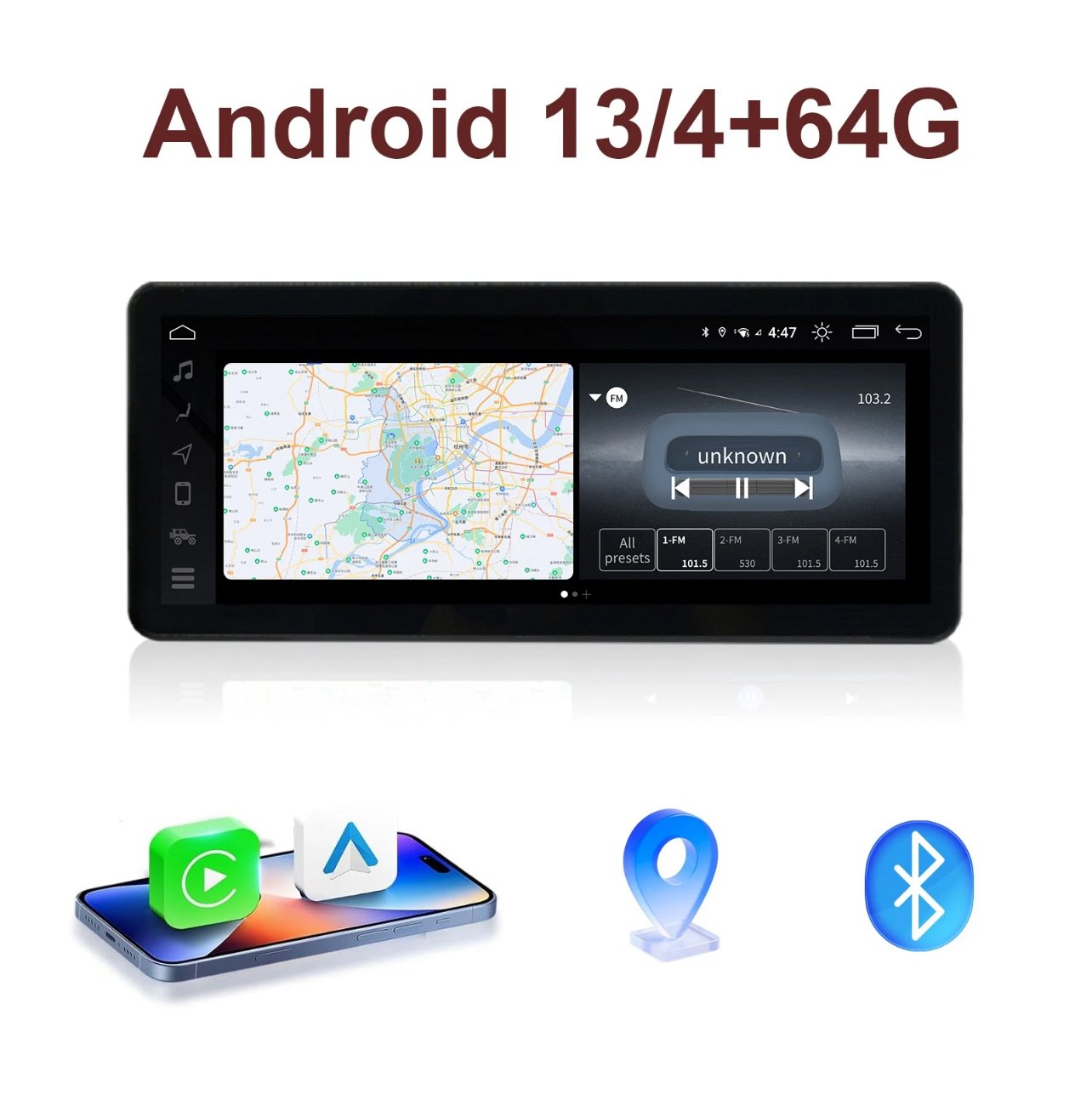 12.3” Android Touchscreen Stereo – Jeep Wrangler 2011–2017