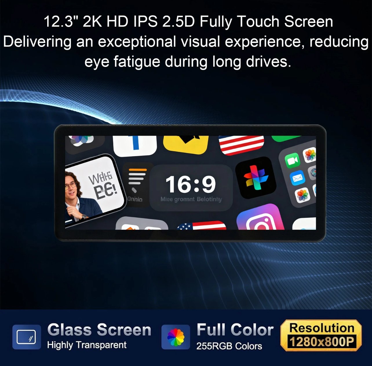12.3” Android Touchscreen Stereo – Jeep Wrangler 2011–2017 - Image 6