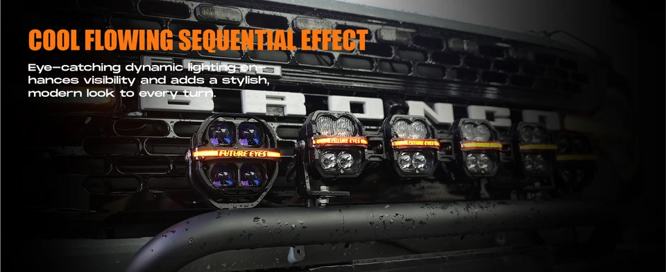 Future Eyes C100 5” LED Off-Road Lights – 180W - Image 2