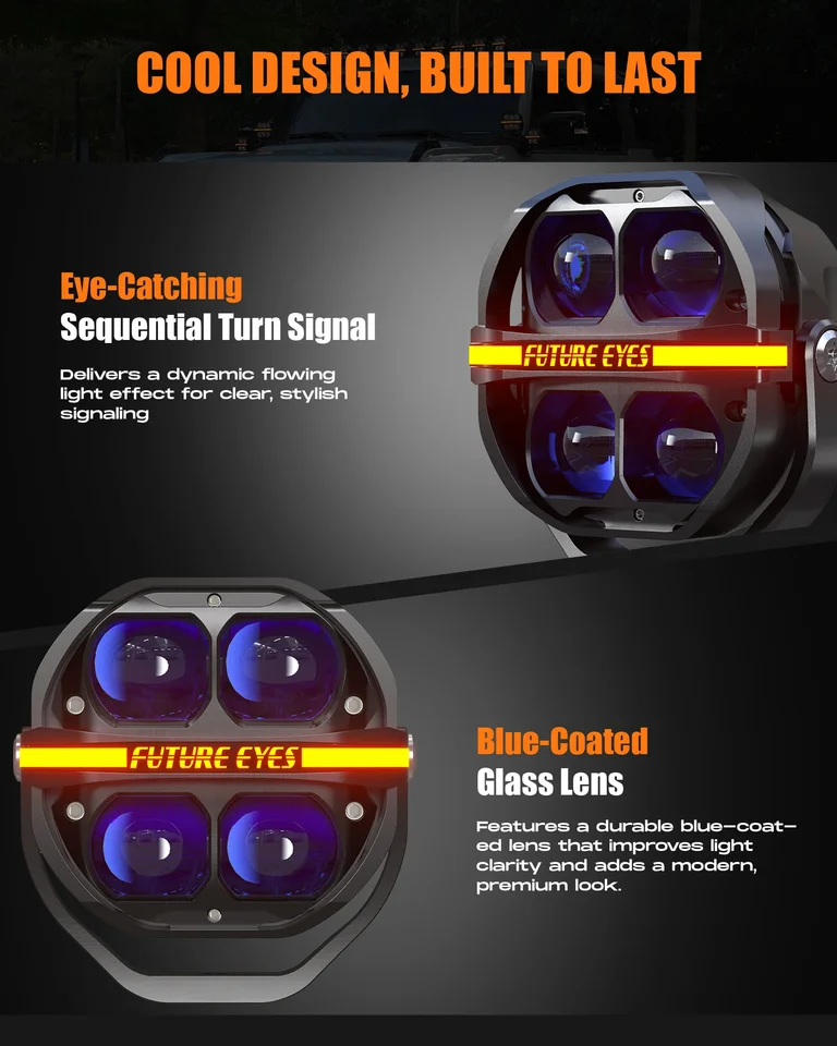 Future Eyes C100 5” LED Off-Road Lights – 180W - Image 4