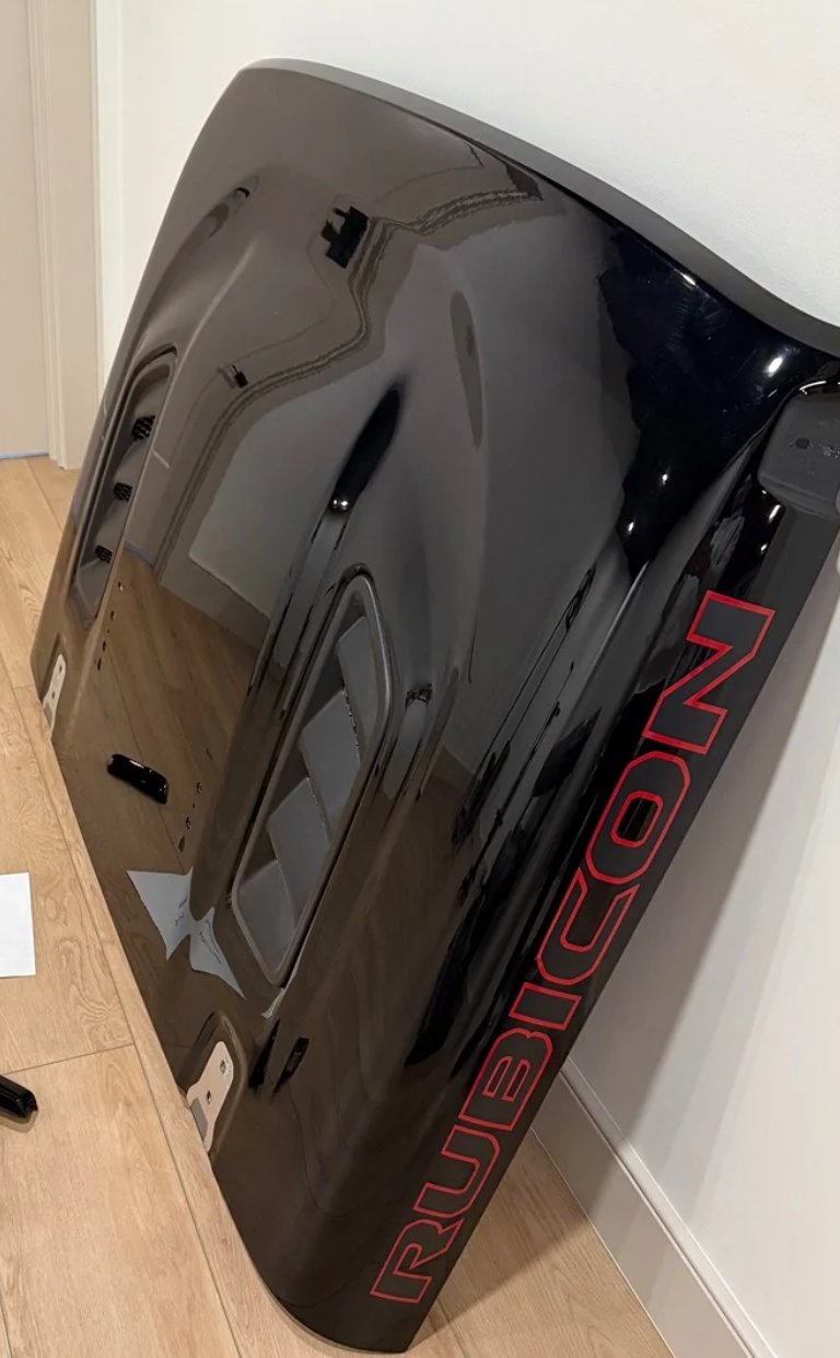 OEM 2022 Jeep Wrangler Rubicon Hood – Gloss Black - Image 2