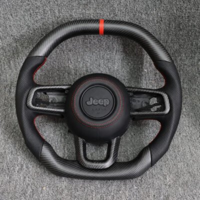 Real Matte Carbon Fiber Steering Wheel – Jeep Wrangler JL / Gladiator JT