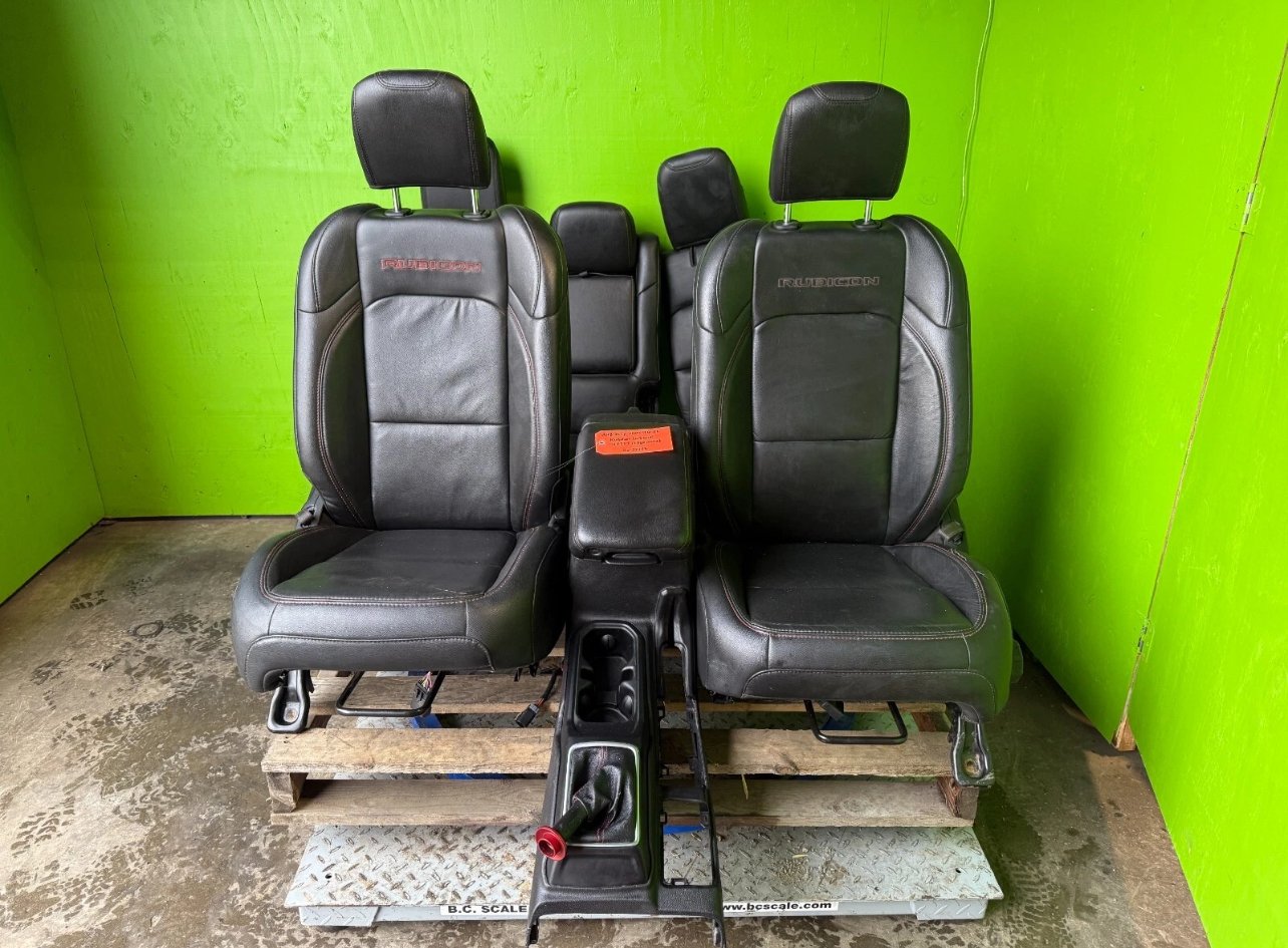 2018–2023 Jeep Wrangler JL Rubicon Heated Black Leather Interior Set