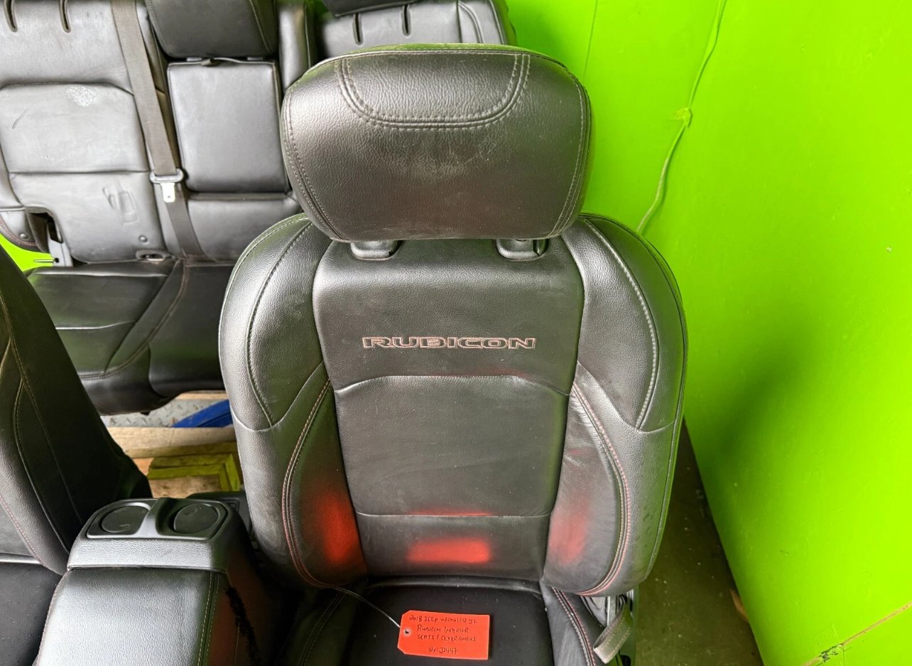 2018–2023 Jeep Wrangler JL Rubicon Heated Black Leather Interior Set - Image 2