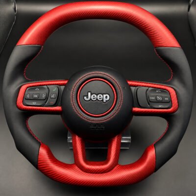 Heated Red Carbon Fiber Steering Wheel – Jeep Wrangler JT/JL